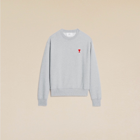 Classic Fit Ami De Coeur Sweatshirt in loopback organic cotton fleece. - Picture 1 of 4